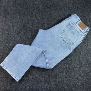 Vintage 90s Sedgefield Jeans Made in USA Light Wash Denim Straight Leg 40x32